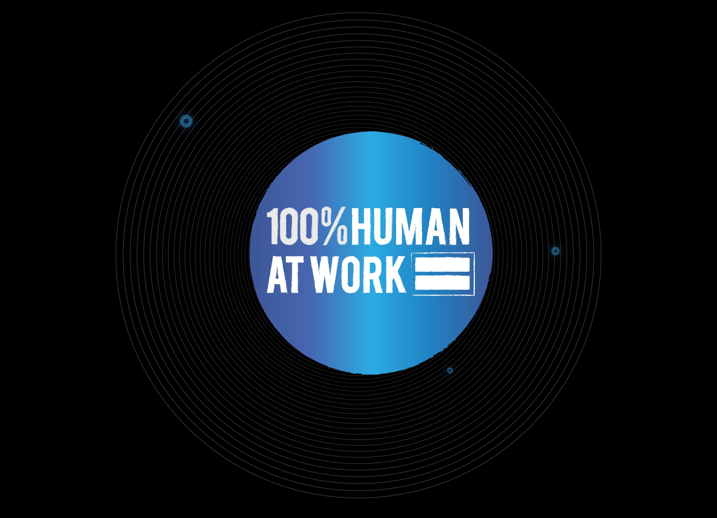 100% Human At Work logo design
