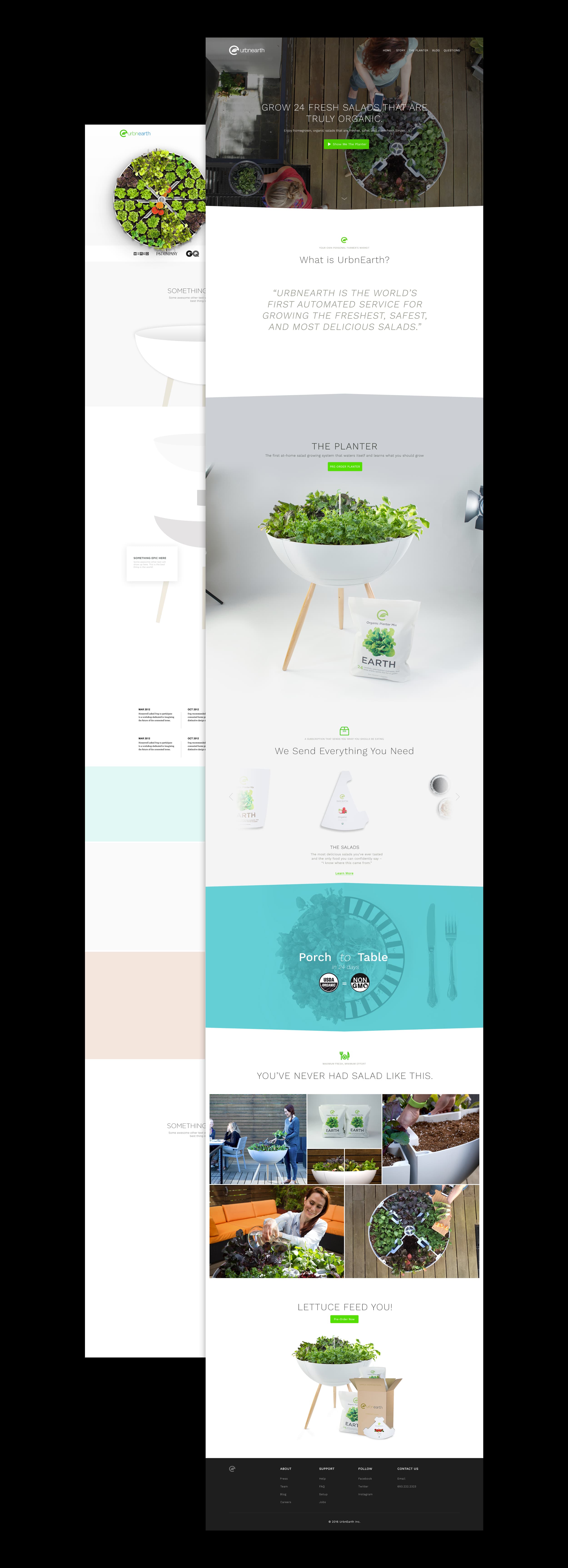 Porch-to-table website design